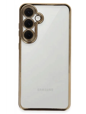 Newface Samsung Galaxy S24 FE Kılıf Razer Lensli Silikon - Gold