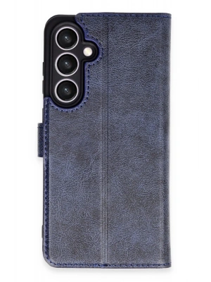 Newface Samsung Galaxy S24 FE Kılıf Trend S Plus Kapaklı Kılıf - Lacivert