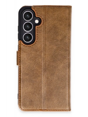 Newface Samsung Galaxy S24 FE Kılıf Trend S Plus Kapaklı Kılıf - Taba