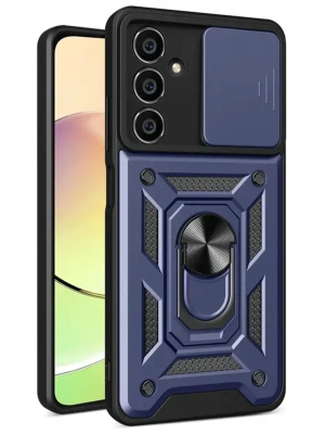 Newface Samsung Galaxy S24 FE Pars Lens Yüzüklü Silikon - Lacivert