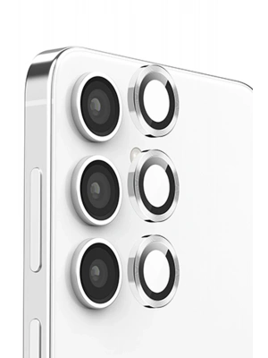 Newface Samsung Galaxy S24 FE Raze Metal Kamera Lens - Gümüş