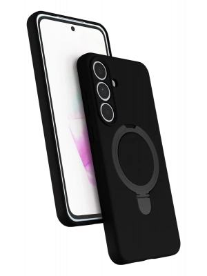 Newface Samsung Galaxy S24 FE Regal Magsafe Standlı Kapak - Siyah