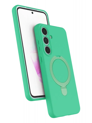 Newface Samsung Galaxy S24 FE Regal Magsafe Standlı Kapak - Yeşil