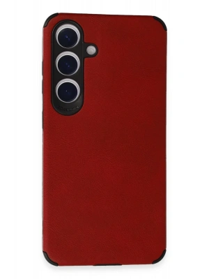 Newface Samsung Galaxy S24 Kılıf Loop Deri Silikon - Kırmızı