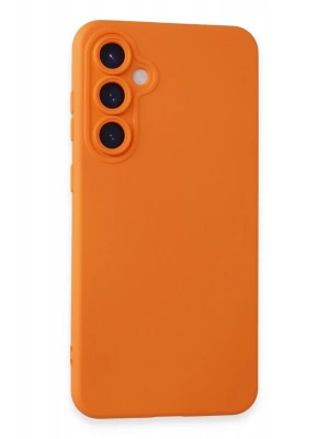 Newface Samsung Galaxy S24 Kılıf Nano içi Kadife Silikon - Turuncu