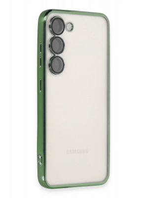 Newface Samsung Galaxy S24 Kılıf Razer Lensli Silikon - Yeşil
