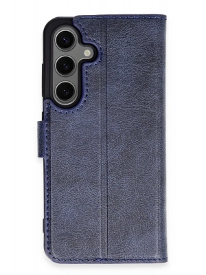 Newface Samsung Galaxy S24 Kılıf Trend S Plus Kapaklı Kılıf - Lacivert