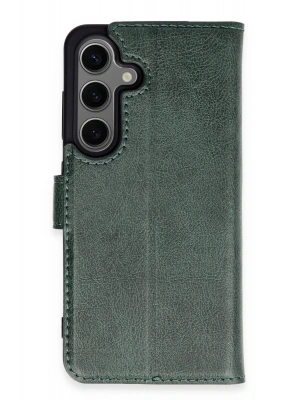 Newface Samsung Galaxy S24 Kılıf Trend S Plus Kapaklı Kılıf - Yeşil