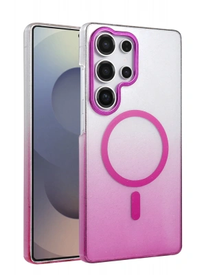 Newface Samsung Galaxy S24 Ultra Glossy Magsafe Kapak - Mor