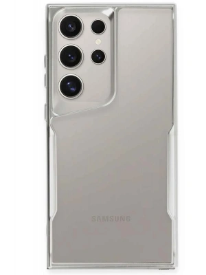 Newface Samsung Galaxy S24 Ultra Kılıf Boyi Silikon Kapak - Gümüş