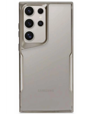 Newface Samsung Galaxy S24 Ultra Kılıf Boyi Silikon Kapak - Titan Gri