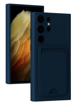 Newface Samsung Galaxy S24 Ultra Kılıf Kelvin Kartvizitli Silikon - Lacivert
