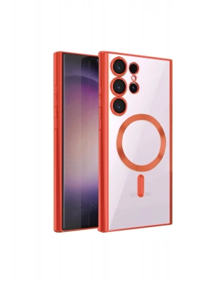 Newface Samsung Galaxy S24 Ultra Kılıf Kross Magneticsafe Kapak - Kırmızı