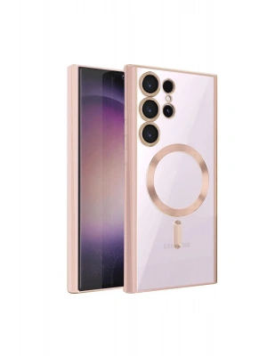 Newface Samsung Galaxy S24 Ultra Kılıf Kross Magneticsafe Kapak - Rose