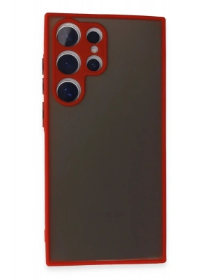 Newface Samsung Galaxy S24 Ultra Kılıf Montreal Silikon Kapak - Kırmızı