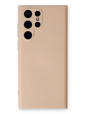 Newface Samsung Galaxy S24 Ultra Kılıf Nano içi Kadife Silikon - Pudra