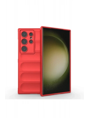 Newface Samsung Galaxy S24 Ultra Kılıf Optimum Silikon - Kırmızı