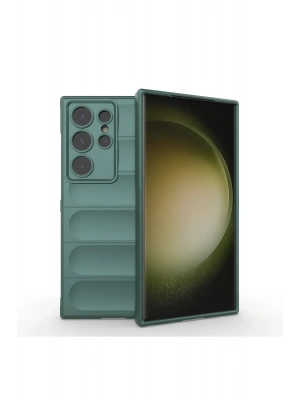 Newface Samsung Galaxy S24 Ultra Kılıf Optimum Silikon - Koyu Yeşil