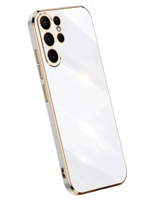 Newface Samsung Galaxy S24 Ultra Kılıf Volet Silikon - Beyaz