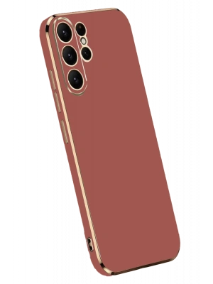 Newface Samsung Galaxy S24 Ultra Kılıf Volet Silikon - Kırmızı