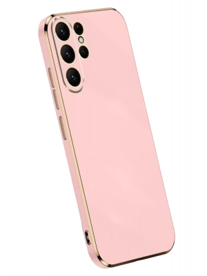 Newface Samsung Galaxy S24 Ultra Kılıf Volet Silikon - Pembe