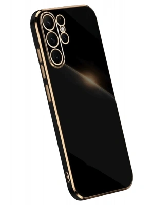 Newface Samsung Galaxy S24 Ultra Kılıf Volet Silikon - Siyah