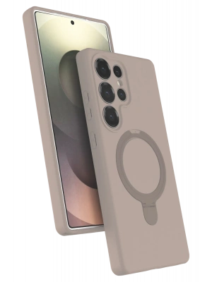 Newface Samsung Galaxy S24 Ultra Regal Magsafe Standlı Kapak - Çöl Titanyum