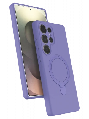 Newface Samsung Galaxy S24 Ultra Regal Magsafe Standlı Kapak - Lila
