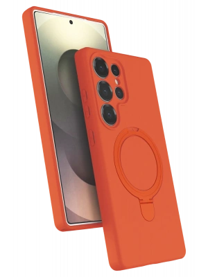 Newface Samsung Galaxy S24 Ultra Regal Magsafe Standlı Kapak - Turuncu