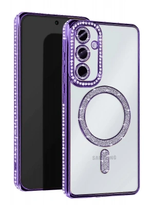 Newface Samsung Galaxy S25 Edge Joke Simli Magneticsafe Kılıf - Derin Mor