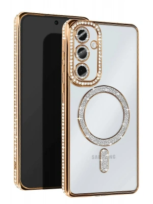 Newface Samsung Galaxy S25 Edge Joke Simli Magneticsafe Kılıf - Gold