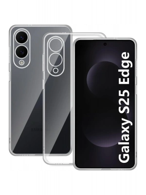 Newface Samsung Galaxy S25 Edge Kılıf Lüx Şeffaf Silikon