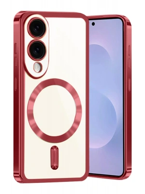 Newface Samsung Galaxy S25 Edge Kross Magneticsafe Kapak - Kırmızı