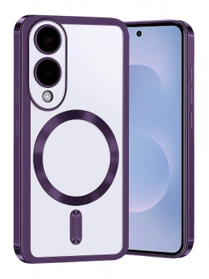 Newface Samsung Galaxy S25 Edge Kross Magneticsafe Kapak - Mor