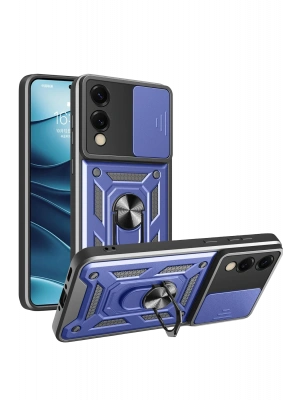 Newface Samsung Galaxy S25 Edge Pars Lens Yüzüklü Silikon - Lacivert