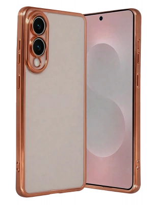 Newface Samsung Galaxy S25 Edge Razer Lensli Silikon - Çöl Titanyum