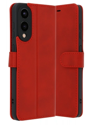 Newface Samsung Galaxy S25 Edge Trend S Plus Kapaklı Kılıf - Kırmızı