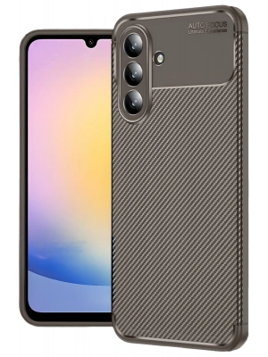 Newface Samsung Galaxy S25 FE Auto Focus Karbon Kapak - Kahverengi