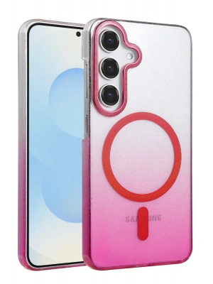 Newface Samsung Galaxy S25 Glossy Magsafe Kapak - Pembe