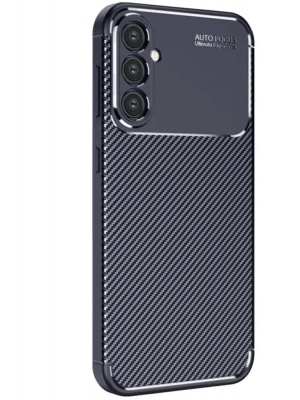 Newface Samsung Galaxy S25 Kılıf Auto Focus Karbon Kapak - Lacivert