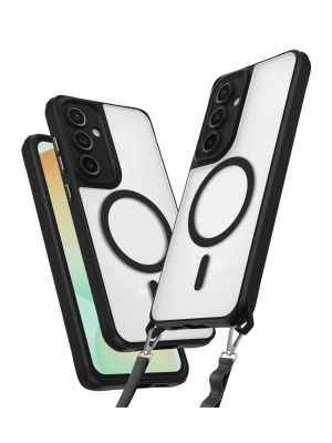 Newface Samsung Galaxy S25 Kılıf Enka Magsafe Silikon Kılıf - Siyah