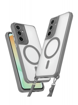 Newface Samsung Galaxy S25 Kılıf Enka Magsafe Silikon Kılıf - Titan Gri