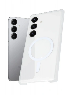 Newface Samsung Galaxy S25 Kılıf PC Zara Magsafe Şeffaf Kılıf - Şeffaf