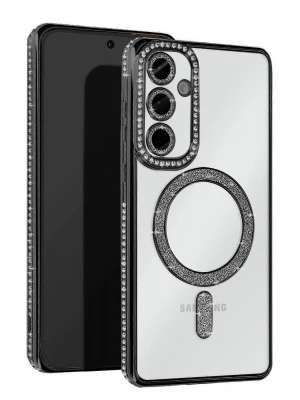 Newface Samsung Galaxy S25 Plus Kılıf Joke Simli Magneticsafe Kılıf - Siyah