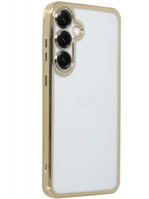 Newface Samsung Galaxy S25 Plus Kılıf Razer Lensli Silikon - Gold