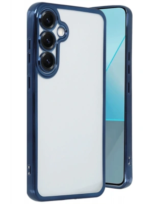 Newface Samsung Galaxy S25 Plus Kılıf Razer Lensli Silikon - Lacivert