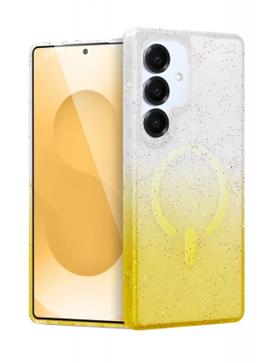 Newface Samsung Galaxy S25 Plus Pummel Shiny Magsafe Kapak - Gold