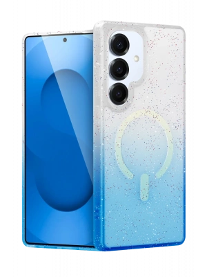 Newface Samsung Galaxy S25 Plus Pummel Shiny Magsafe Kapak - Mavi