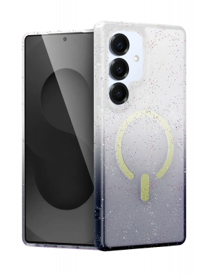 Newface Samsung Galaxy S25 Pummel Shiny Magsafe Kapak - Siyah