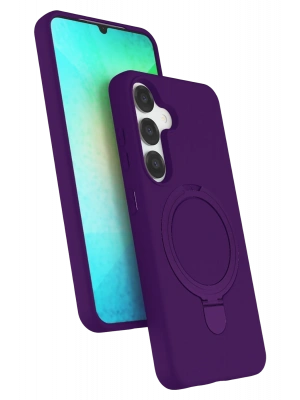 Newface Samsung Galaxy S25 Regal Magsafe Standlı Kapak - Derin Mor